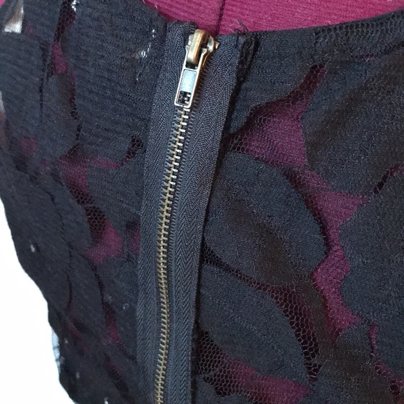 Black Lace Dress with slip - Picture 3 of 5